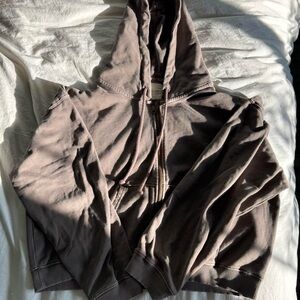 American Eagle Outfitters Brown Hoodie Jacket